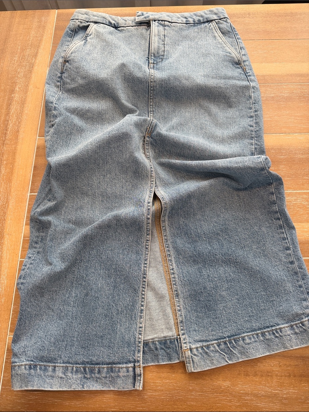 Loft High-Waist Denim Skirt